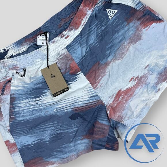 Nike ACG Reservoir Goat Men's Shorts FN2474 493 Allover Print Ashen Slate - Picture 6 of 6